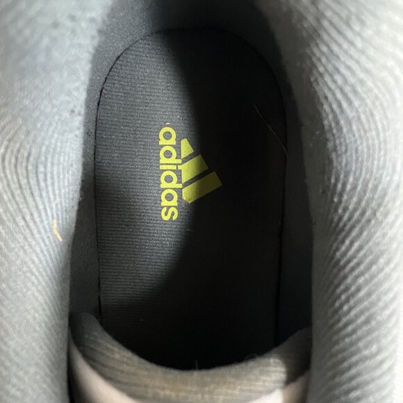 Adidas Golf Shoes White Gray Yellow Accents Spikeless Comfortable & Stylish Foot - Picture 6 of 8